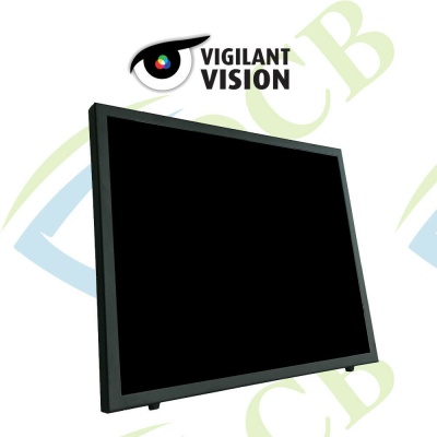 VIGILANT VISION DSM19LED-WGF 19” LED MONITOR, 4:3, BNC/HDMI/VGA, GLASS FRONTED